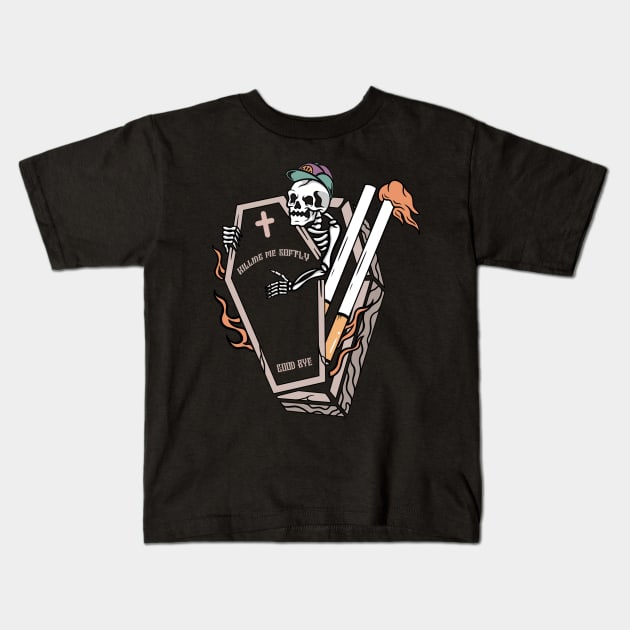 Cigarette and death Kids T-Shirt by gggraphicdesignnn